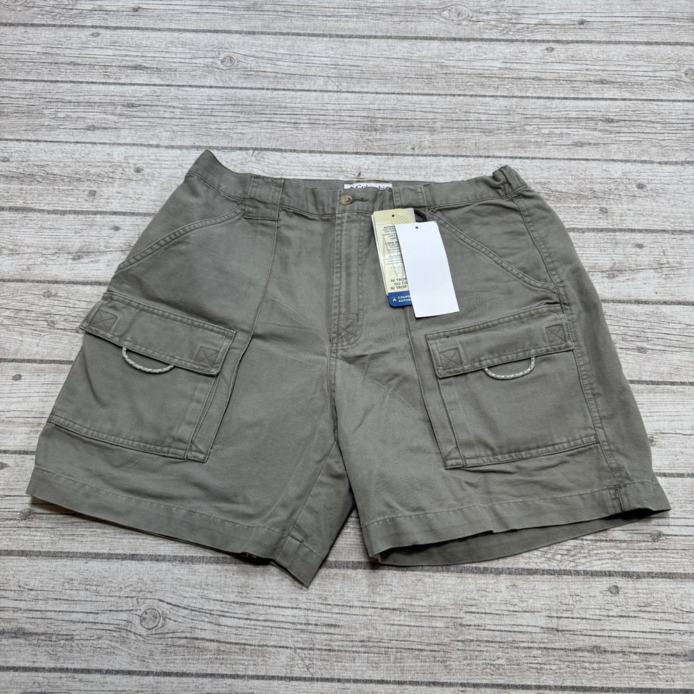 NEW Columbia PFG Cargo Shorts Women's Large Gray Cotton Fishing Hiking Utility